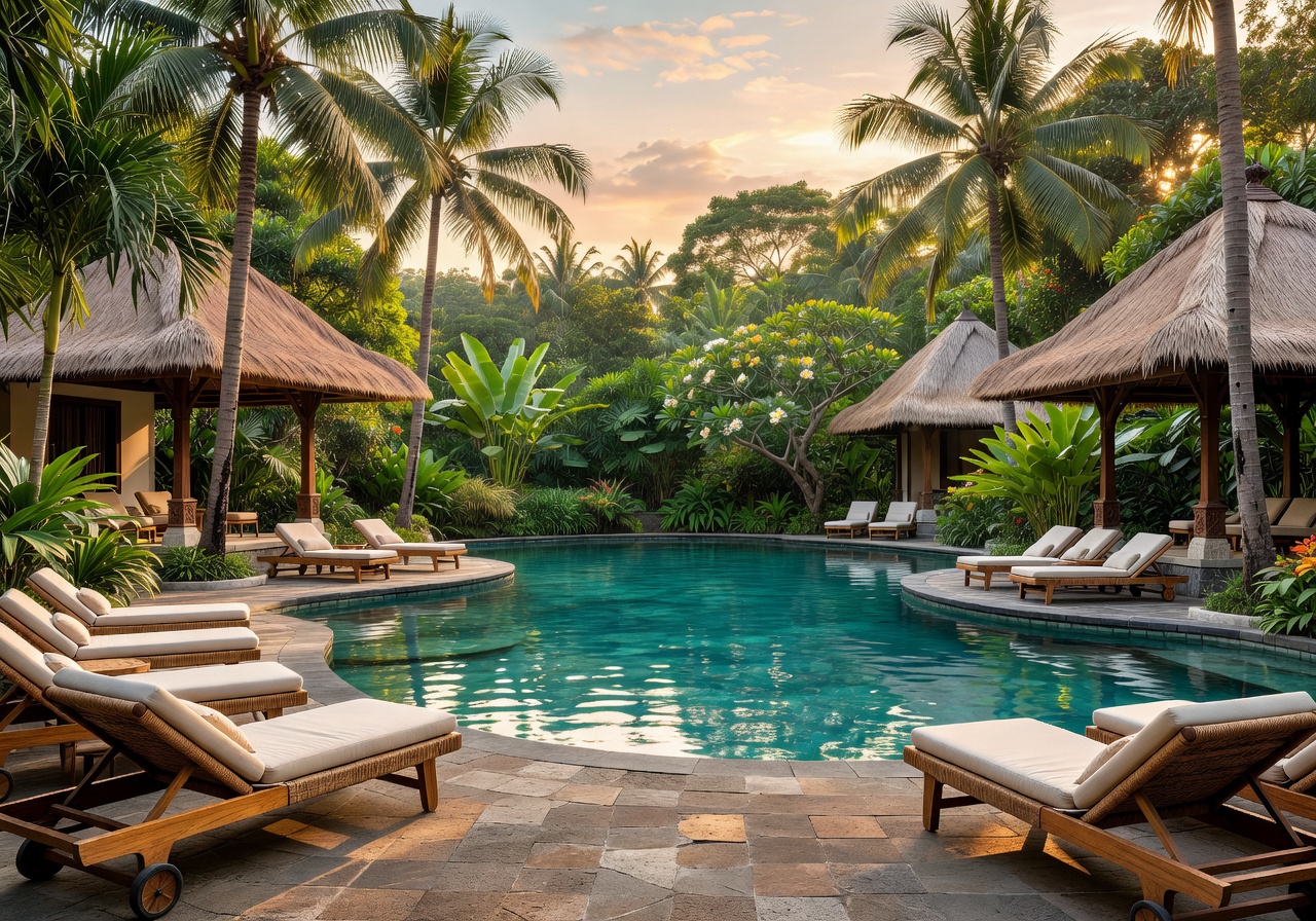 Luxury resort pool area