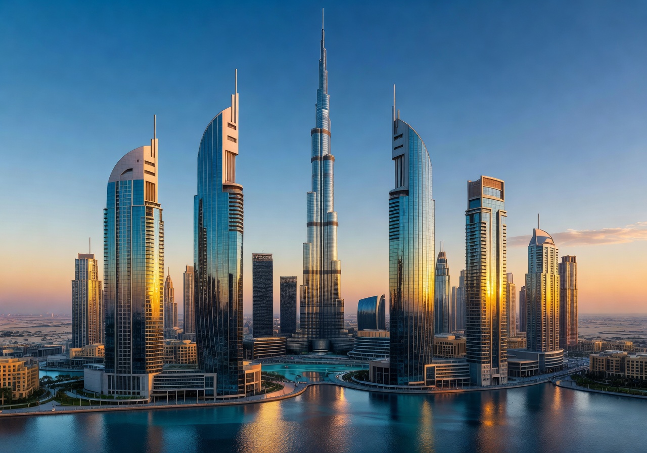 Dubai skyline luxury buildings