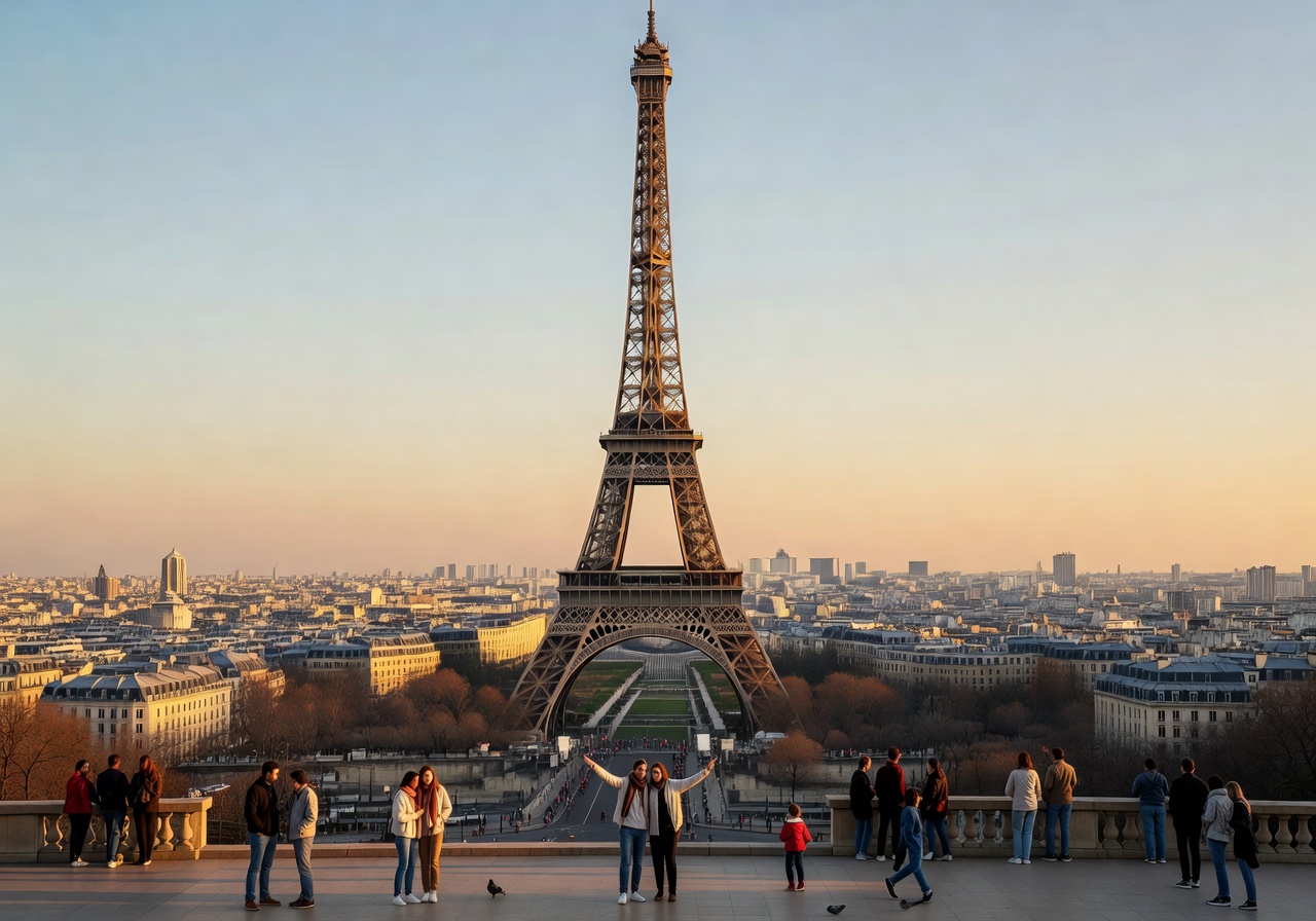 Eiffel Tower Paris view