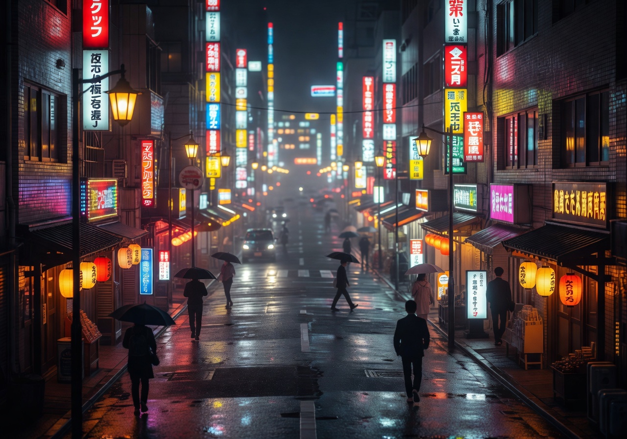 Tokyo street lights